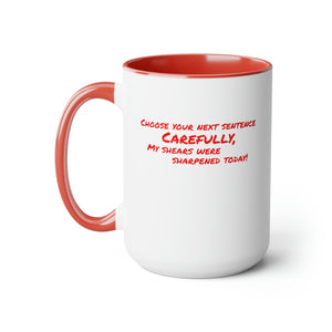 Two-Tone Coffee Mugs, 15oz