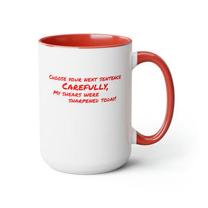 Two-Tone Coffee Mugs, 15oz